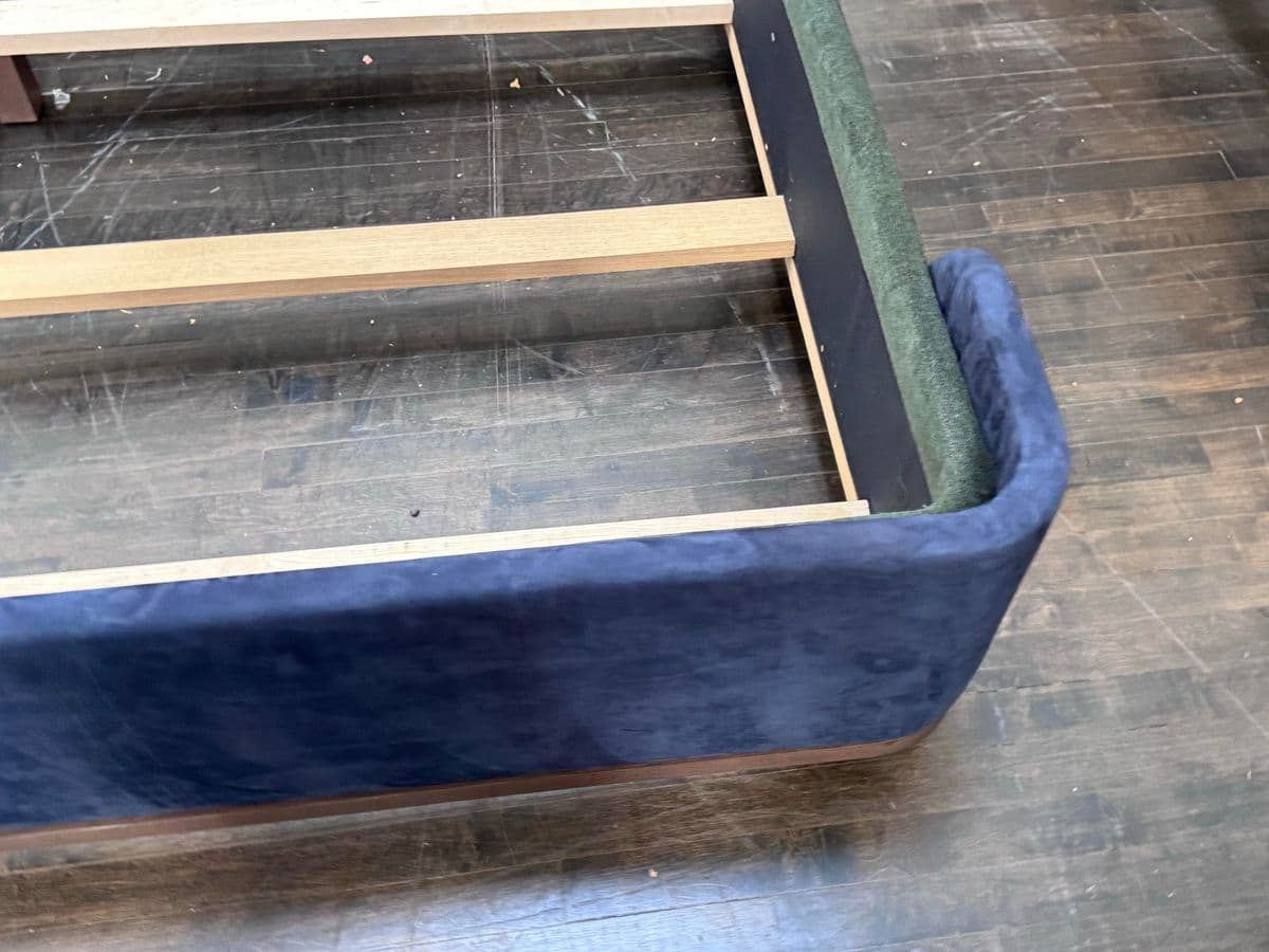 Eastern King Sapphire + Emerald Velvet Bed Frame, Custom - Thumbnail 13