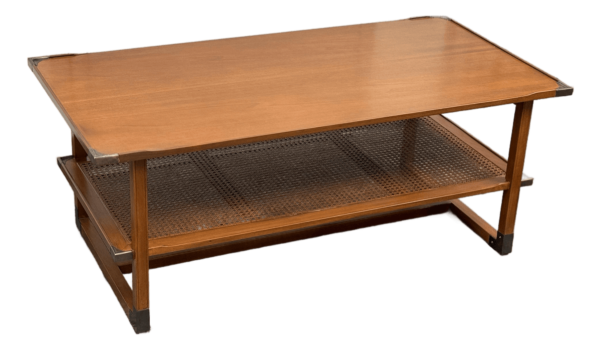 MeCox Gardens Caned Shelf Coffee Table - Thumbnail 2