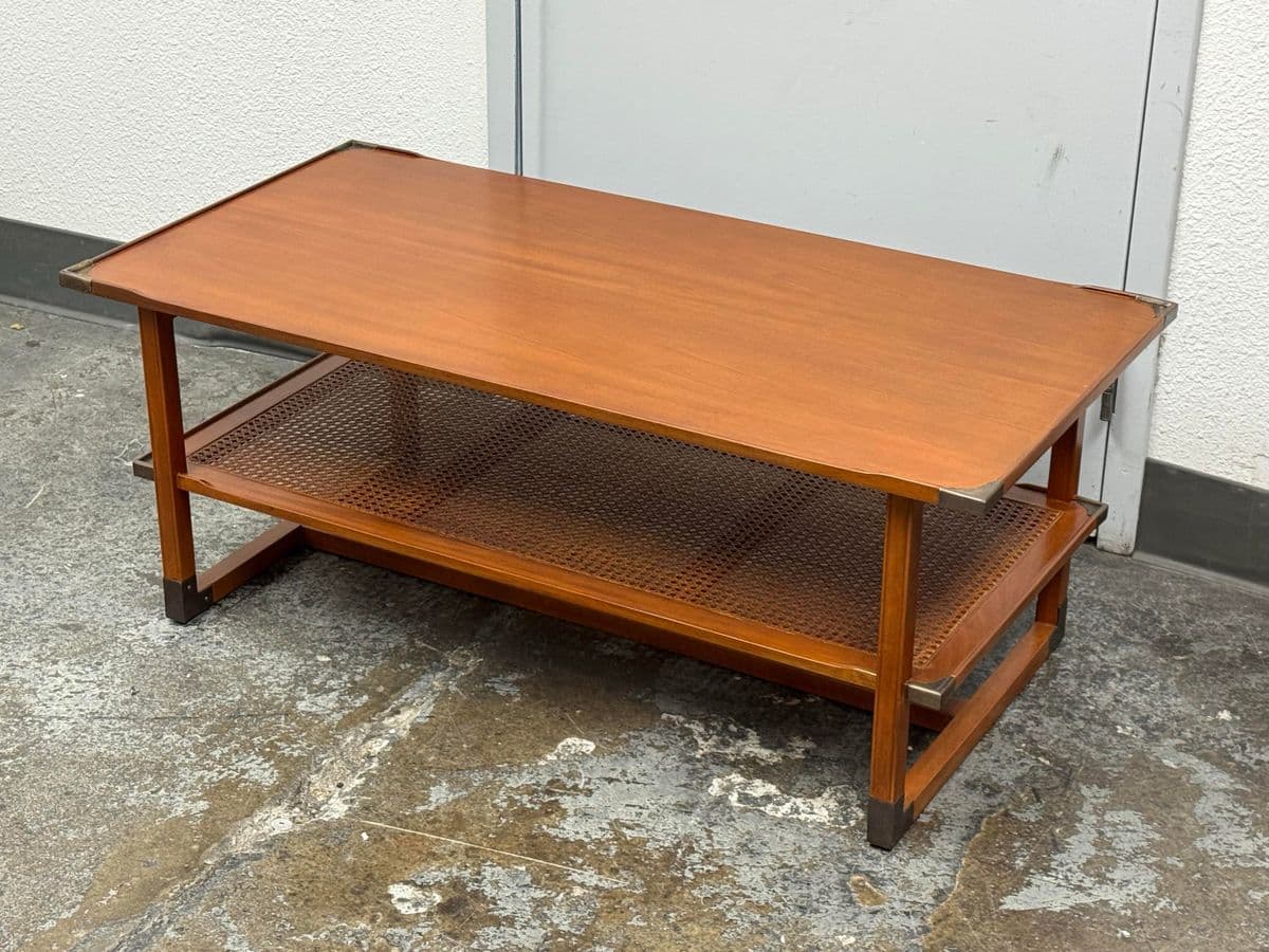 MeCox Gardens Caned Shelf Coffee Table - Thumbnail 6