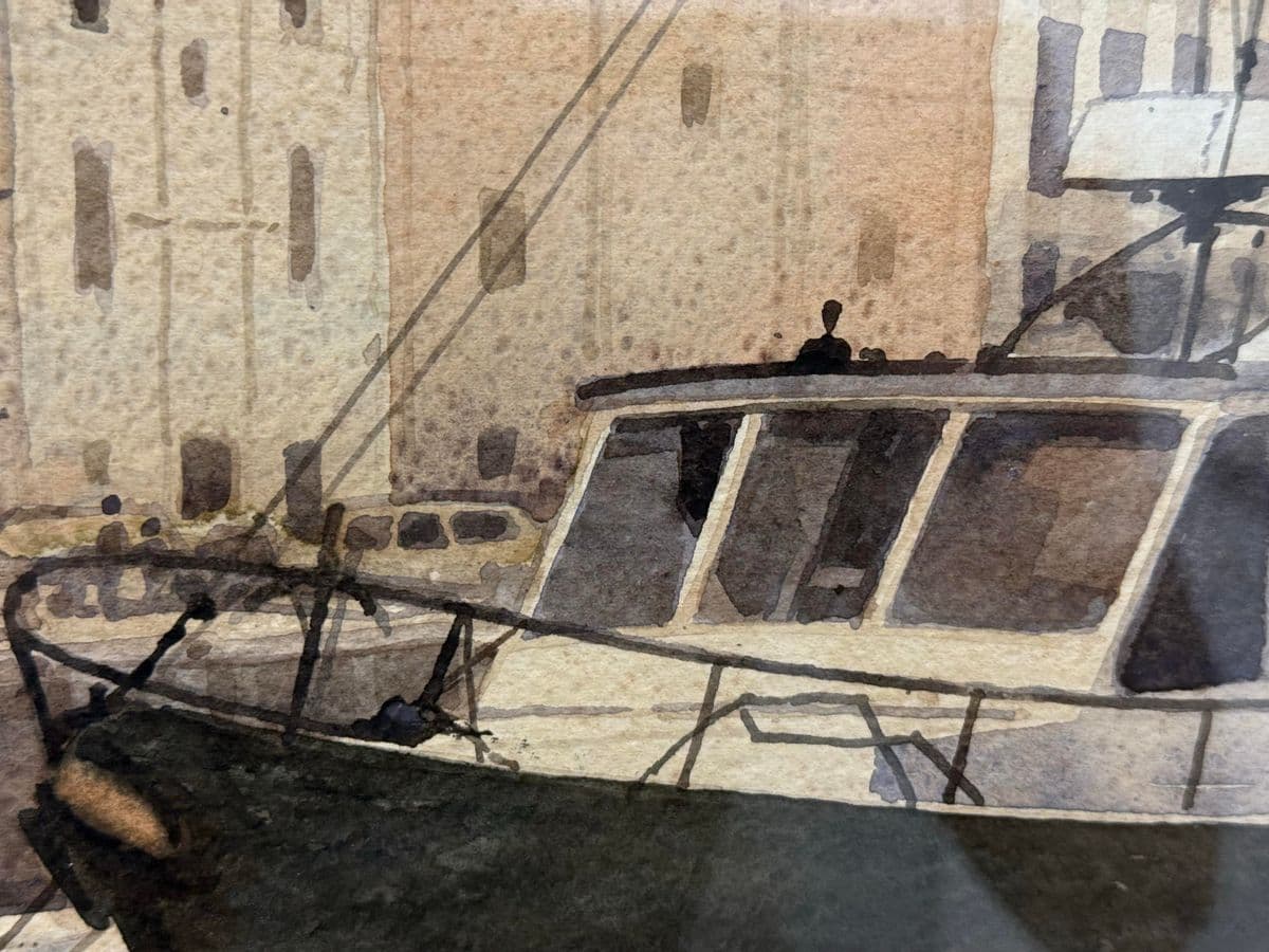 Richard Bacon H. Jones & Co. Melbourne Dock Orignal Watercolor - Thumbnail 11