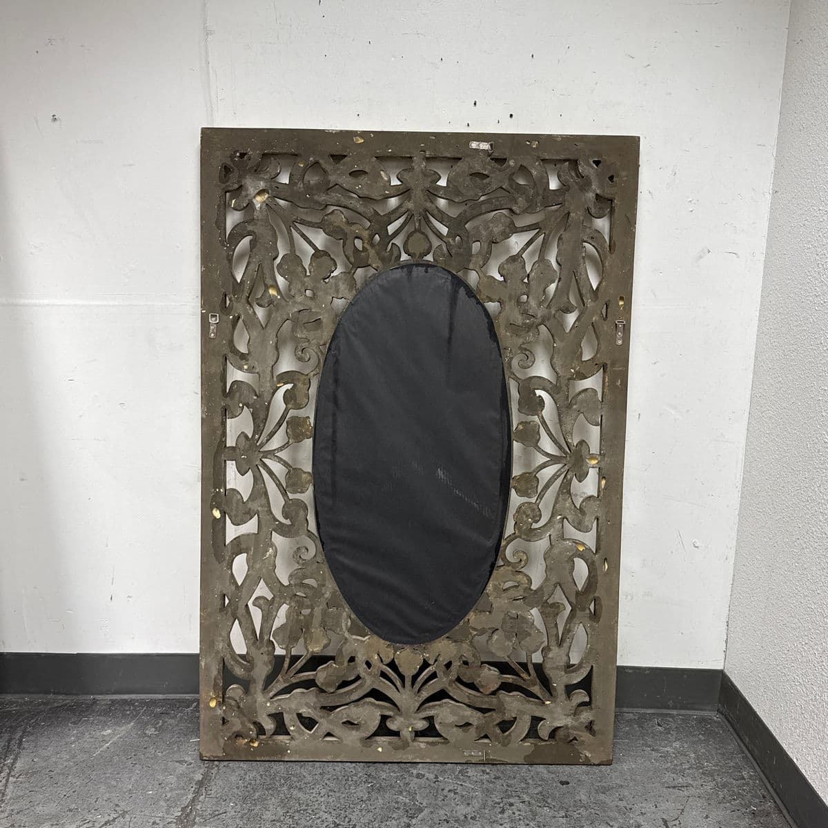 Silver + Gold Trellis Framed Looking Glass Mirror Panel - Thumbnail 13
