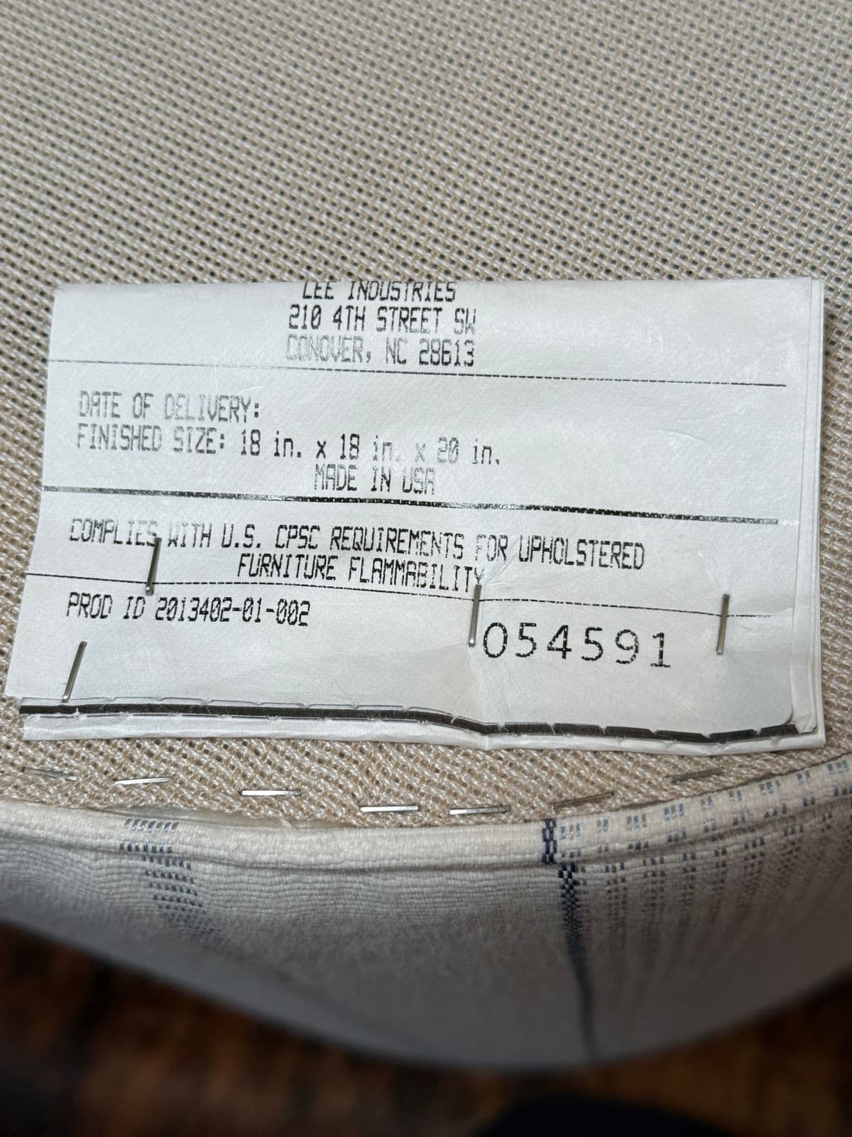 Lee Industries Sunbrella Drum Ottoman - Thumbnail 7