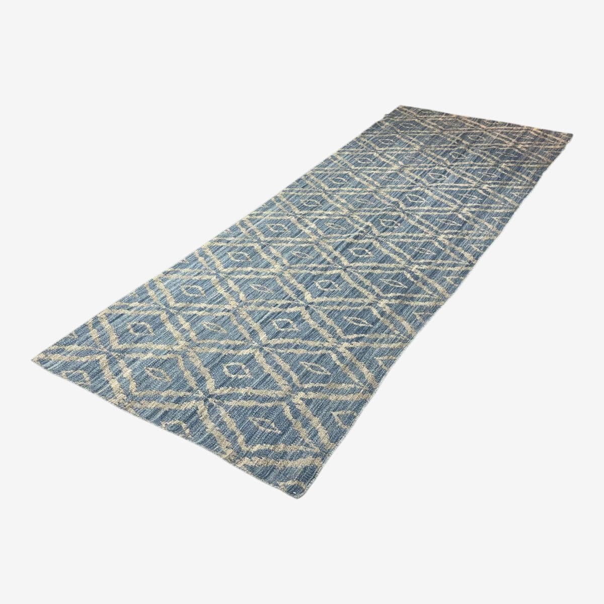 4ft4in X 8ft 11in Hand Woven Indian Tribal Flat Woven Runner - Image 1