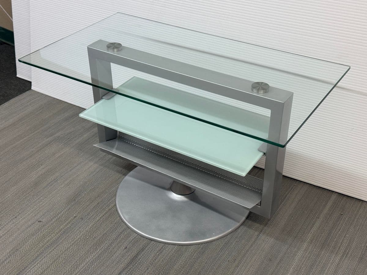Amalfi Glass + Steel Swivel Media Stand - Thumbnail 6