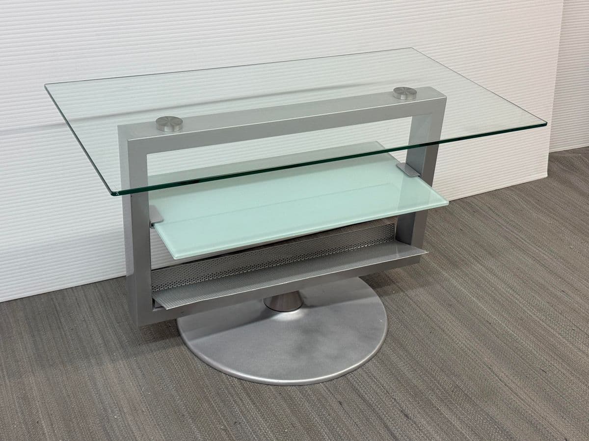 Amalfi Glass + Steel Swivel Media Stand - Thumbnail 10