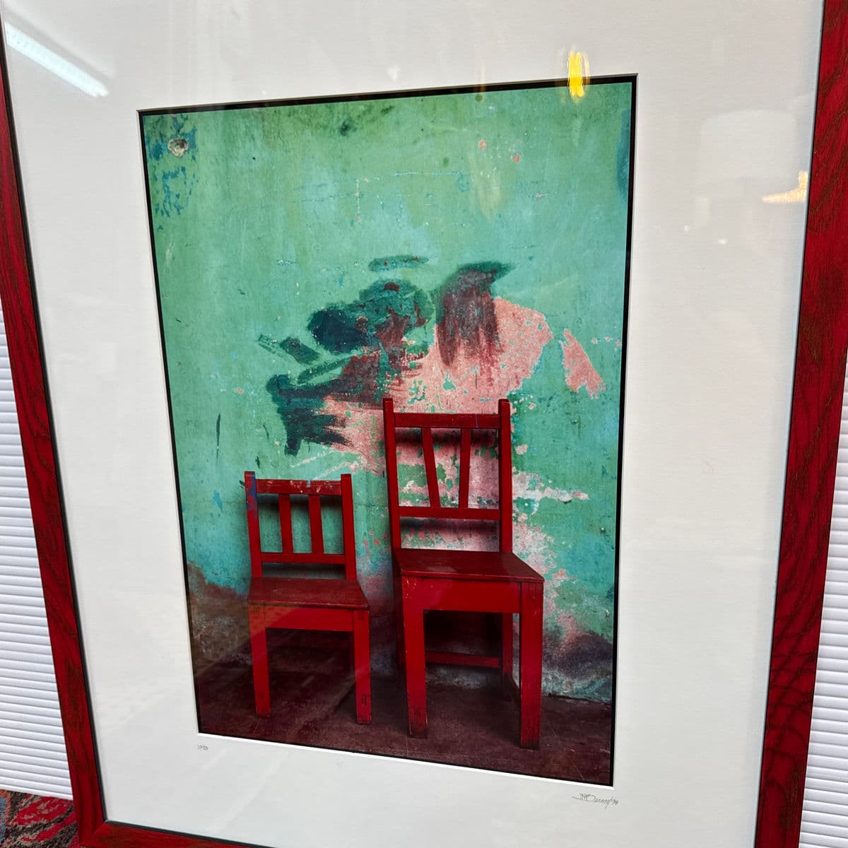 Jeffrey Becon "Two Red Chairs" Photograph, Signed + Numbered 10/25 - Thumbnail 6