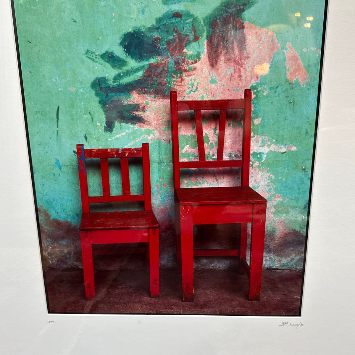 Jeffrey Becon "Two Red Chairs" Photograph, Signed + Numbered 10/25 - Thumbnail 5