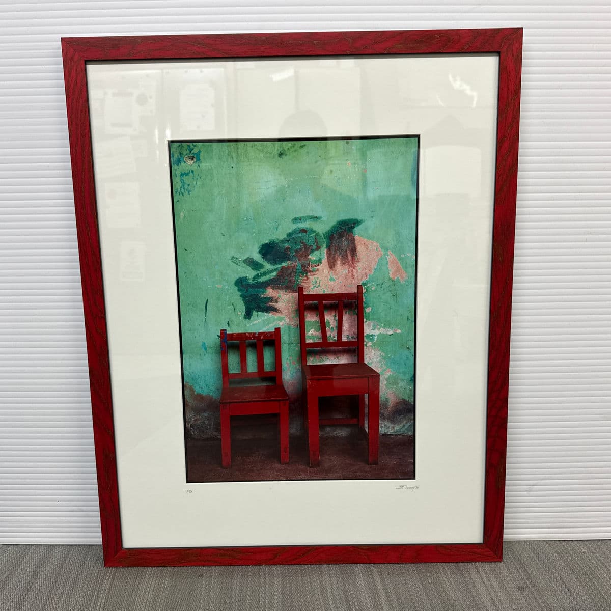Jeffrey Becon "Two Red Chairs" Photograph, Signed + Numbered 10/25 - Thumbnail 4