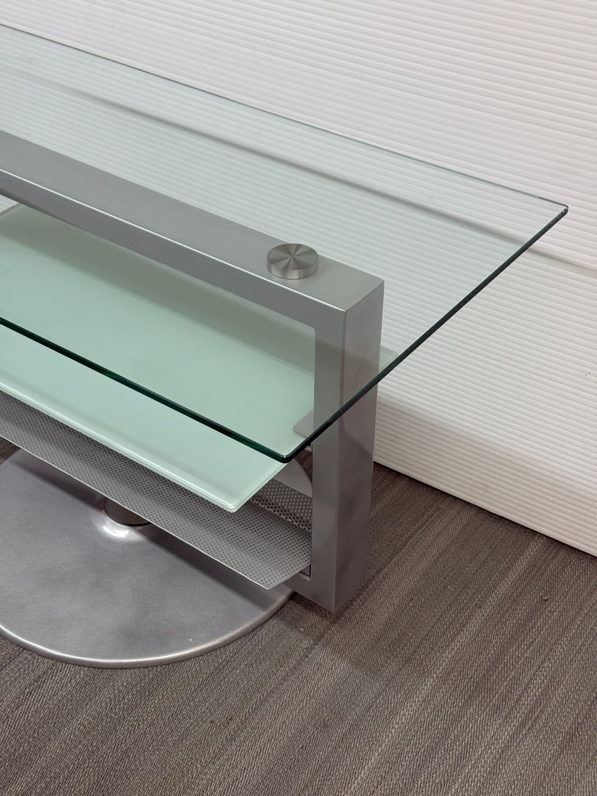 Amalfi Glass + Steel Swivel Media Stand - Thumbnail 4