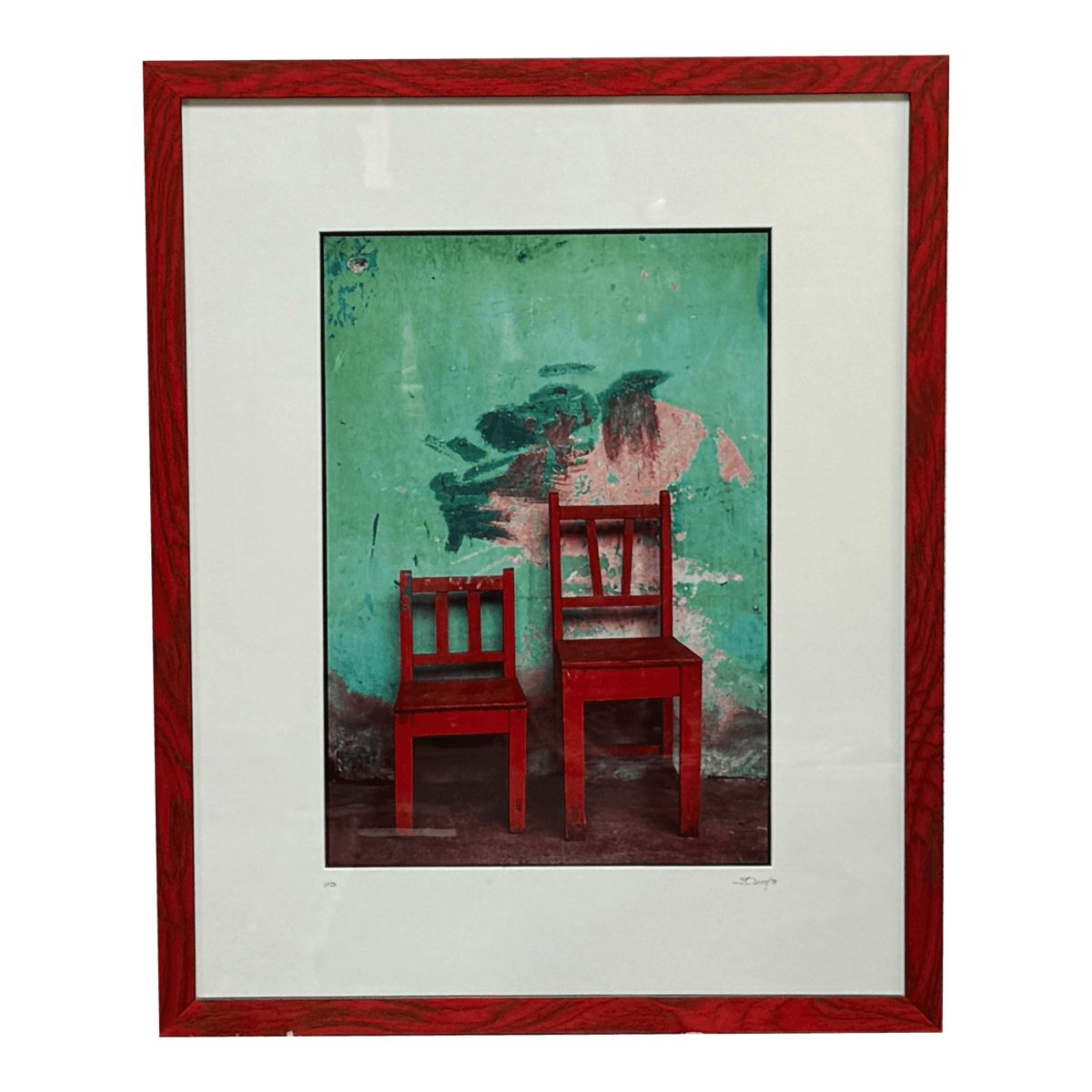 Jeffrey Becon "Two Red Chairs" Photograph, Signed + Numbered 10/25 - Thumbnail 2