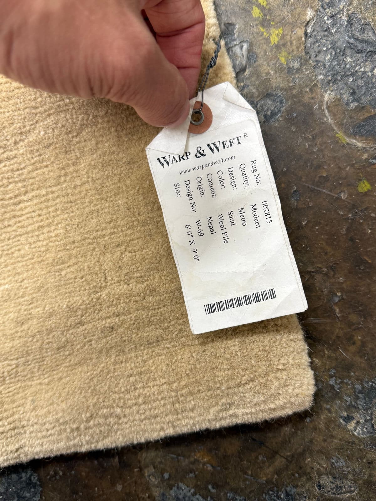 6ft X 9ft Warp & Weft Metro Modern Nepalese Sand Area Rug + Colorful Circles - Thumbnail 9