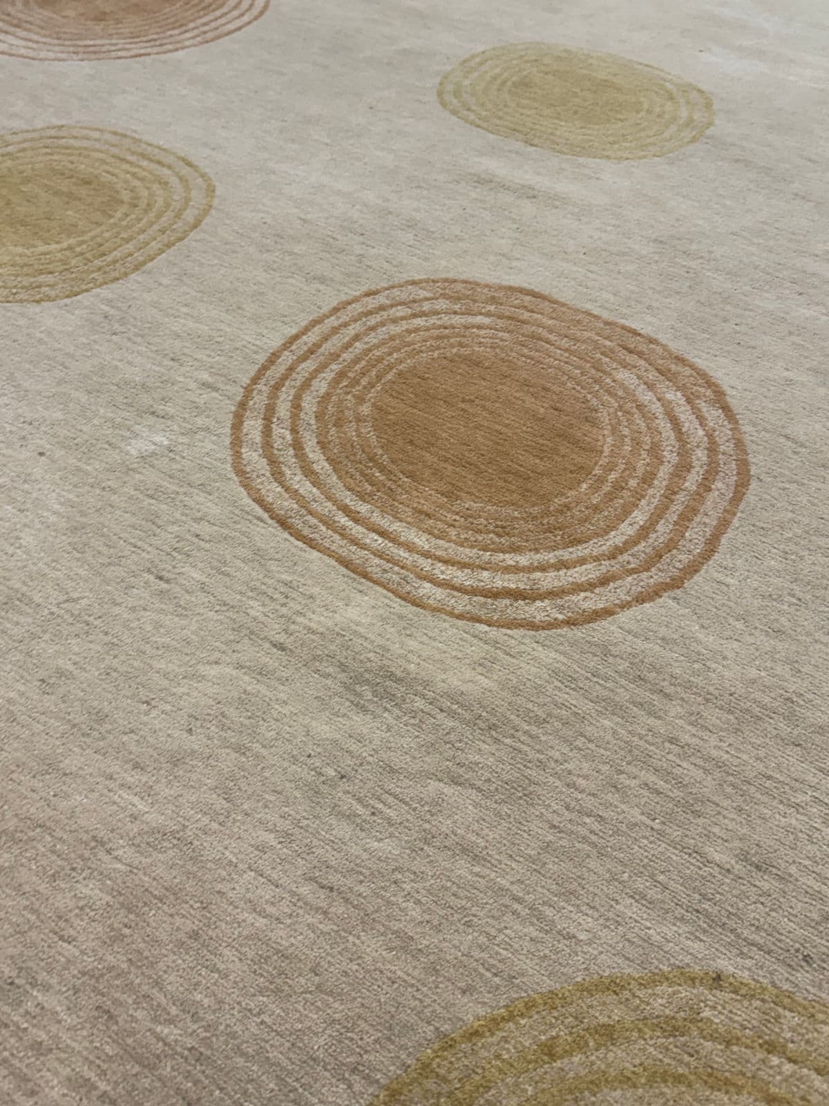 6ft X 9ft Warp & Weft Metro Modern Nepalese Sand Area Rug + Colorful Circles - Thumbnail 11