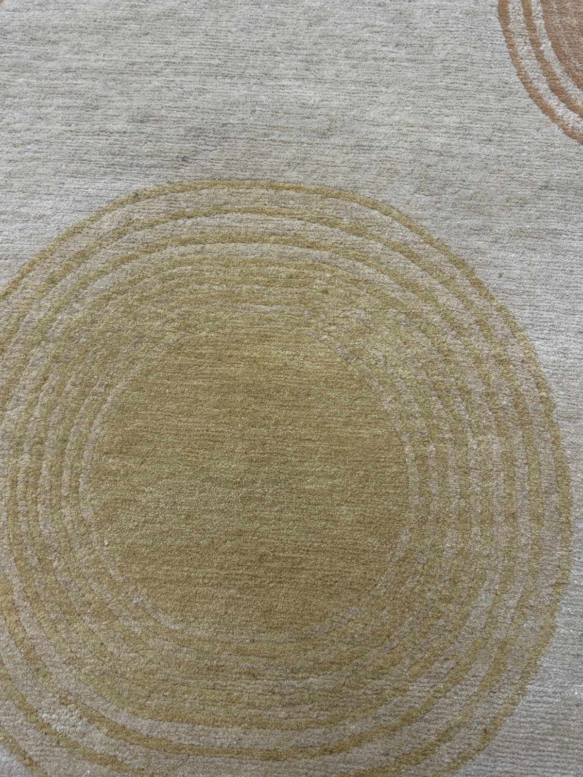 6ft X 9ft Warp & Weft Metro Modern Nepalese Sand Area Rug + Colorful Circles - Thumbnail 4