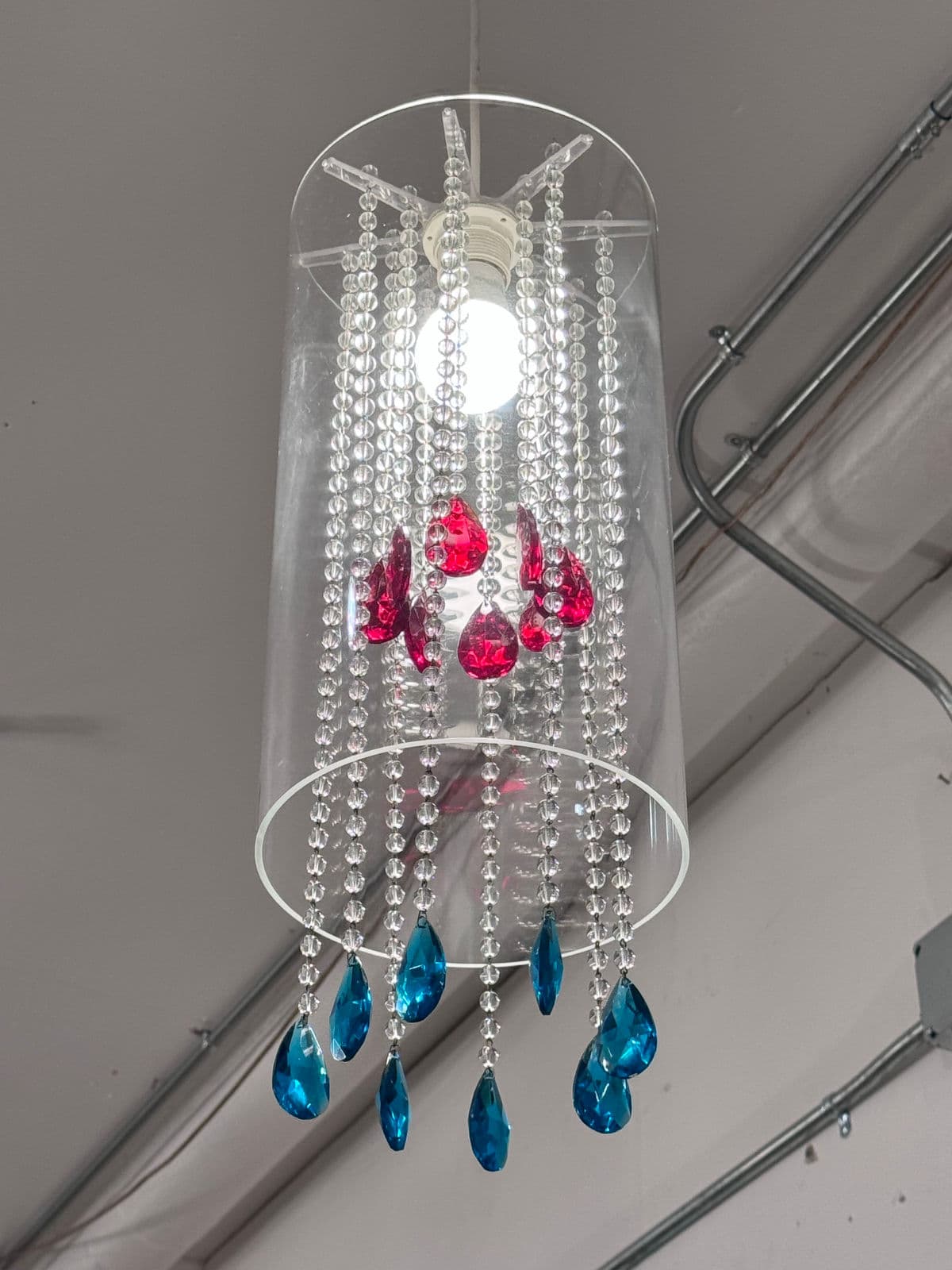 Dwm Maloos Custom Design Lucite & Crystal Pendant - Thumbnail 6