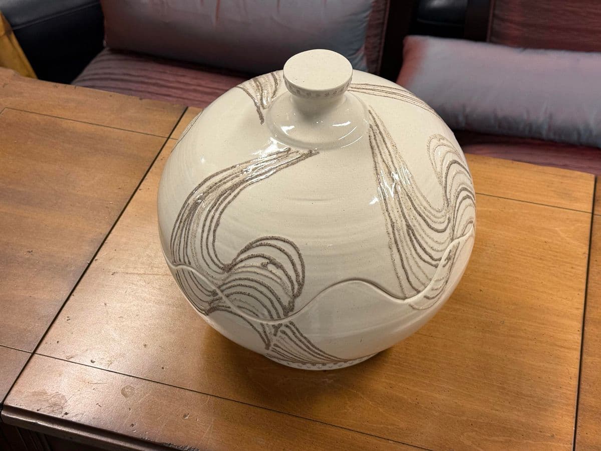 Circa 1980's Potter Roy Hamilton Ceramic Sculpture - Thumbnail 3