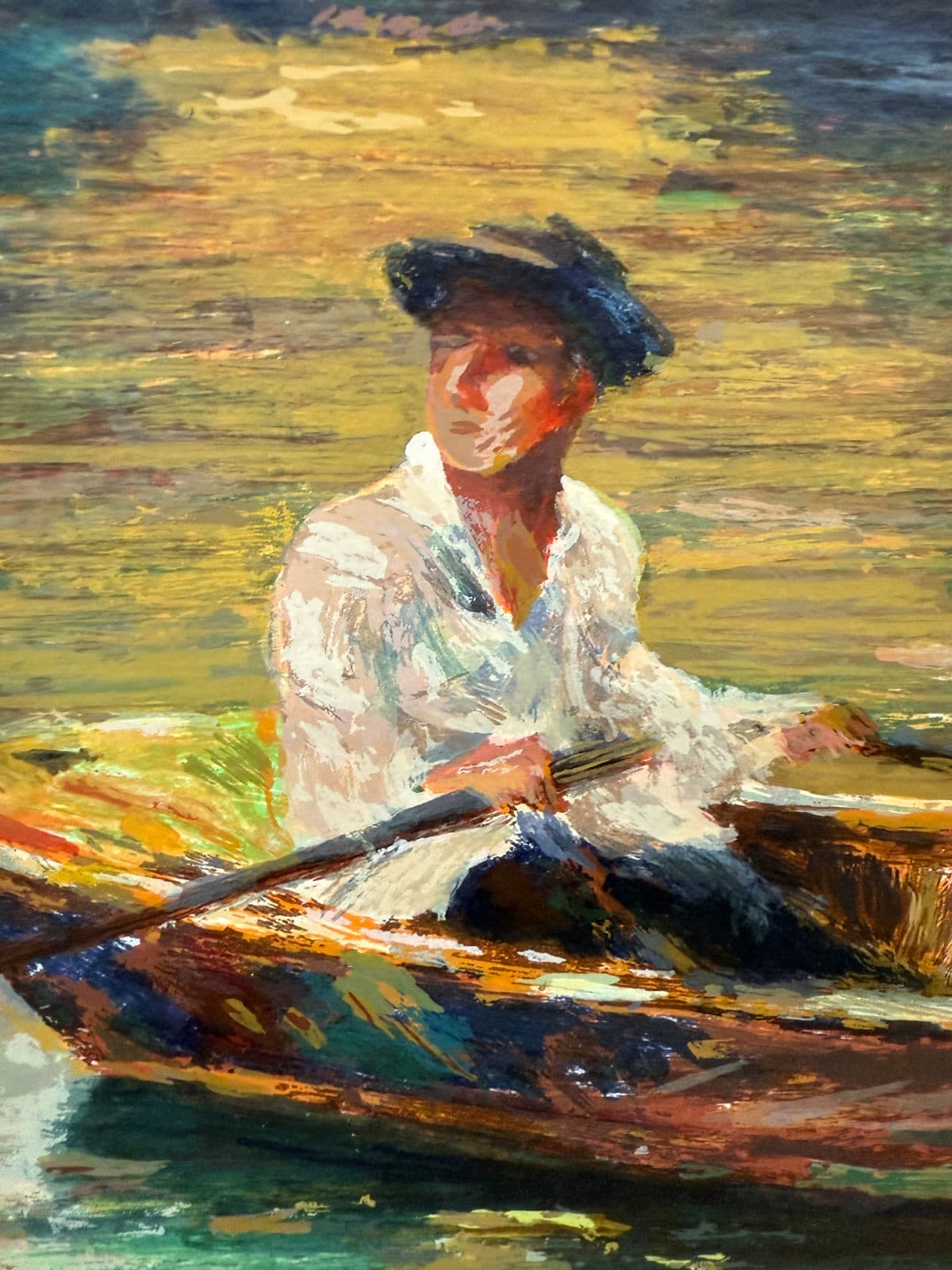 Henri Plisson "Rowing" Limited Edition 125 of 295 Lithograph, Signed + Framed - Thumbnail 7