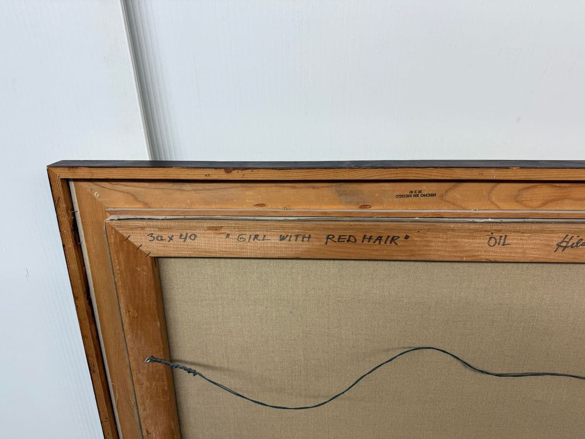 Hilda Pierce-Rubin "Girl With Red Hair" Oil Painting, Signed Artist Proof - Thumbnail 7