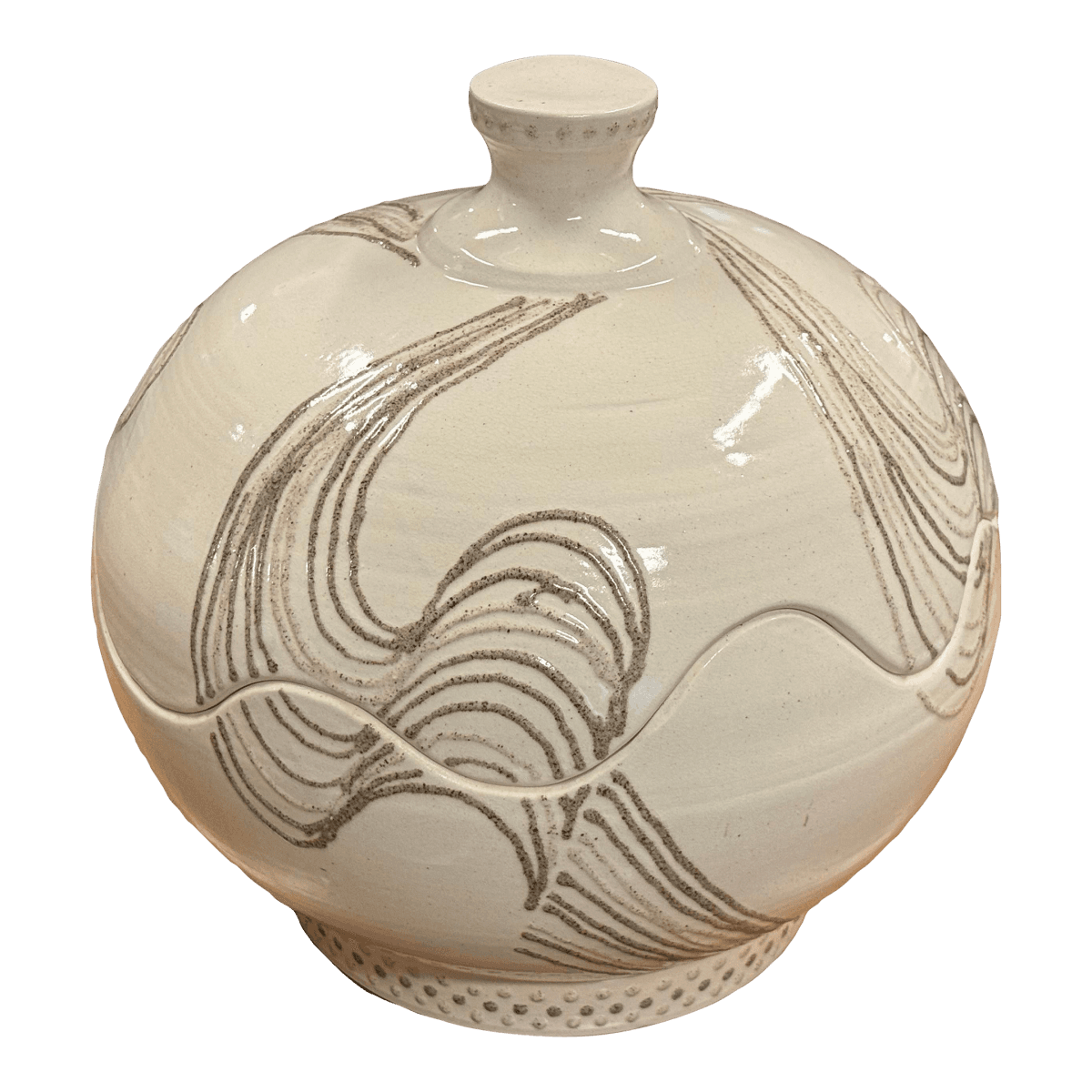 Circa 1980's Potter Roy Hamilton Ceramic Sculpture - Thumbnail 2