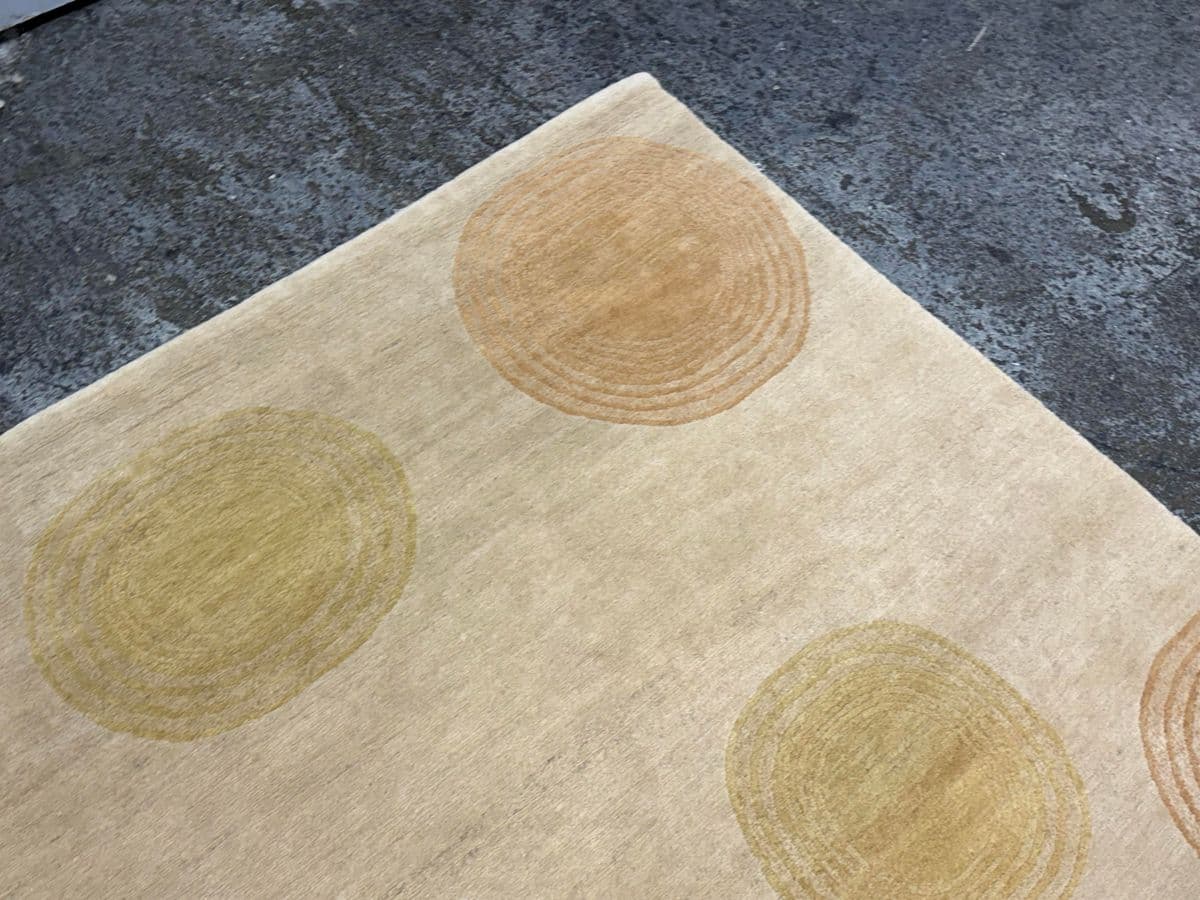 6ft X 9ft Warp & Weft Metro Modern Nepalese Sand Area Rug + Colorful Circles - Thumbnail 10