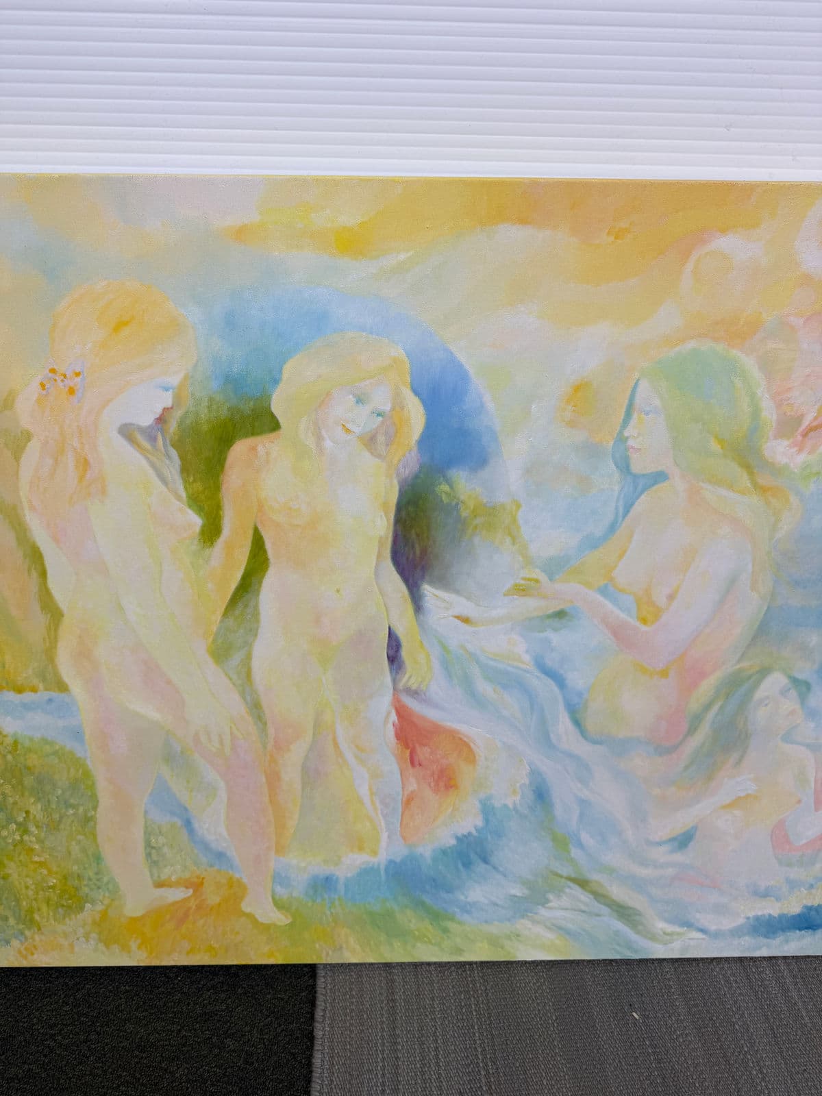 Circa 2010 Philip Dizick Large Figural Acrylic Painted Canvas - Thumbnail 5