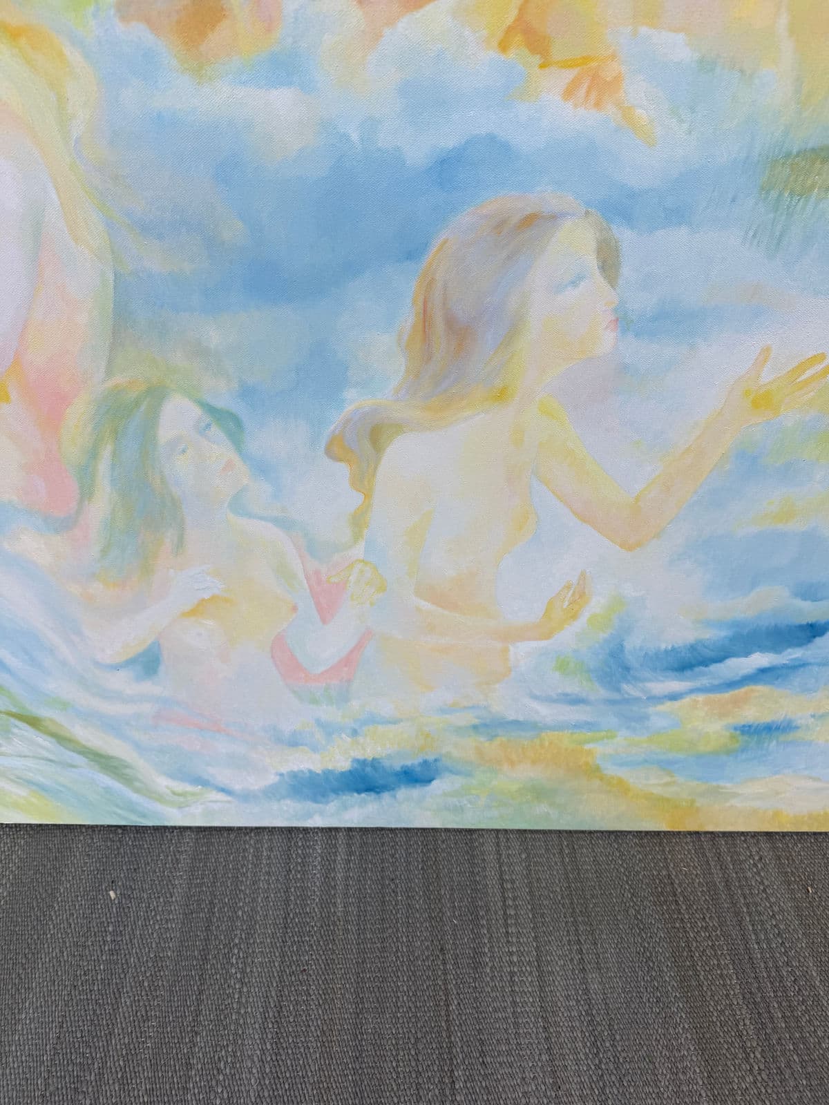 Circa 2010 Philip Dizick Large Figural Acrylic Painted Canvas - Thumbnail 7