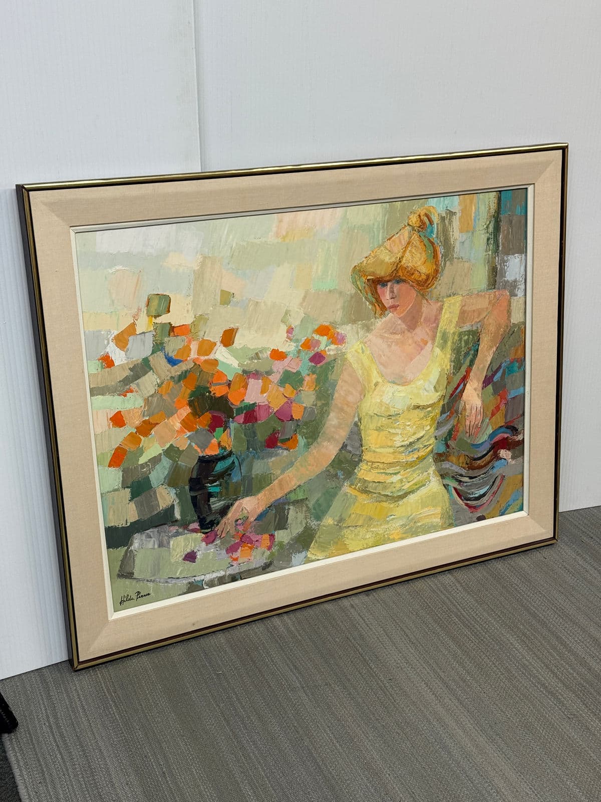 Hilda Pierce-Rubin "Girl With Red Hair" Oil Painting, Signed Artist Proof - Thumbnail 6