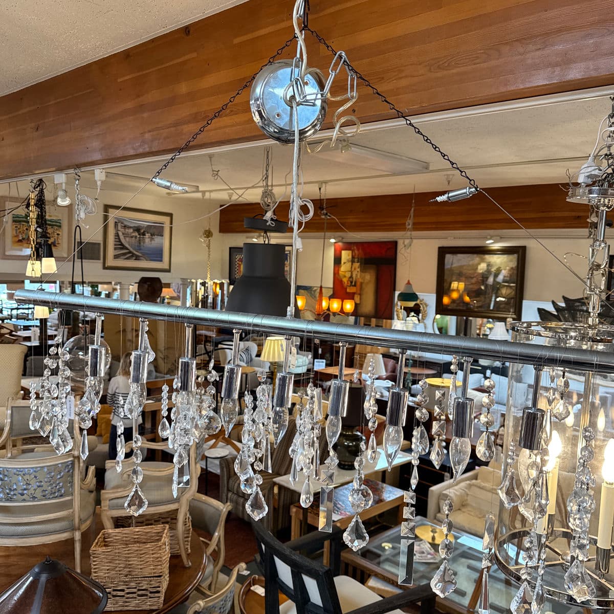 Nuevo Living Crystal Linear Suspension Chandelier - Thumbnail 13