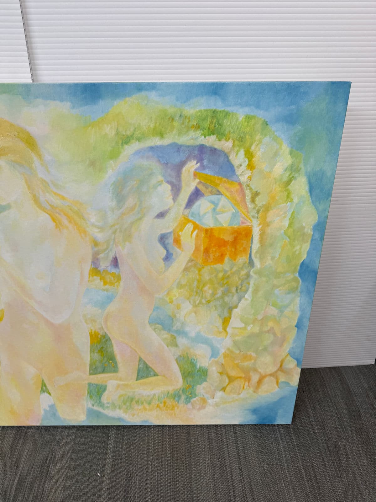 Circa 2010 Philip Dizick Large Figural Acrylic Painted Canvas - Thumbnail 9