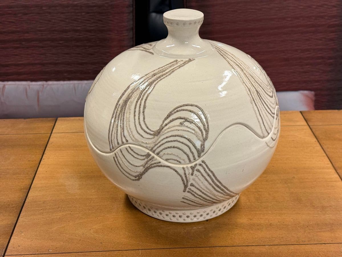 Circa 1980's Potter Roy Hamilton Ceramic Sculpture - Thumbnail 12