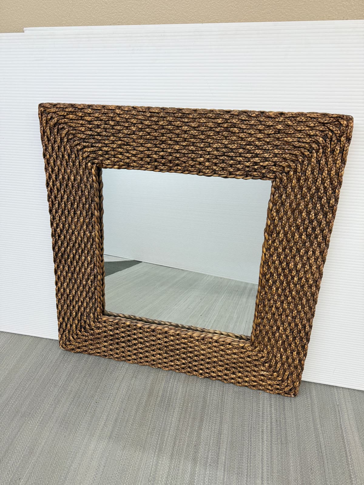 Coastal Woven Rattan Framed Wall Mirror - Thumbnail 4