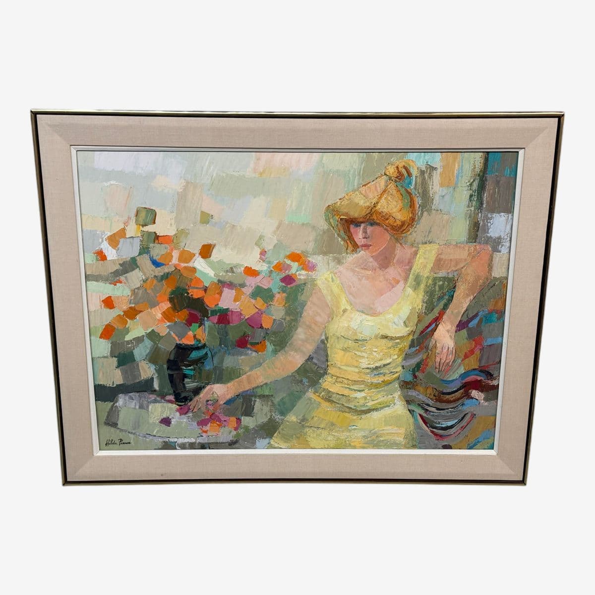 Hilda Pierce-Rubin "Girl With Red Hair" Oil Painting, Signed Artist Proof - Image 1