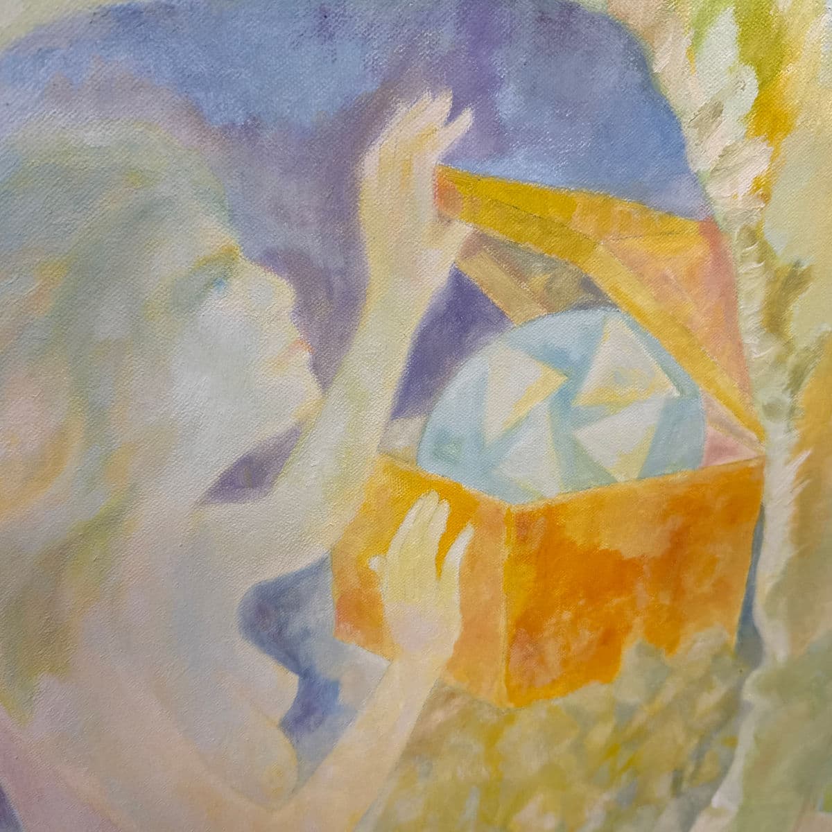 Circa 2010 Philip Dizick Large Figural Acrylic Painted Canvas - Thumbnail 12