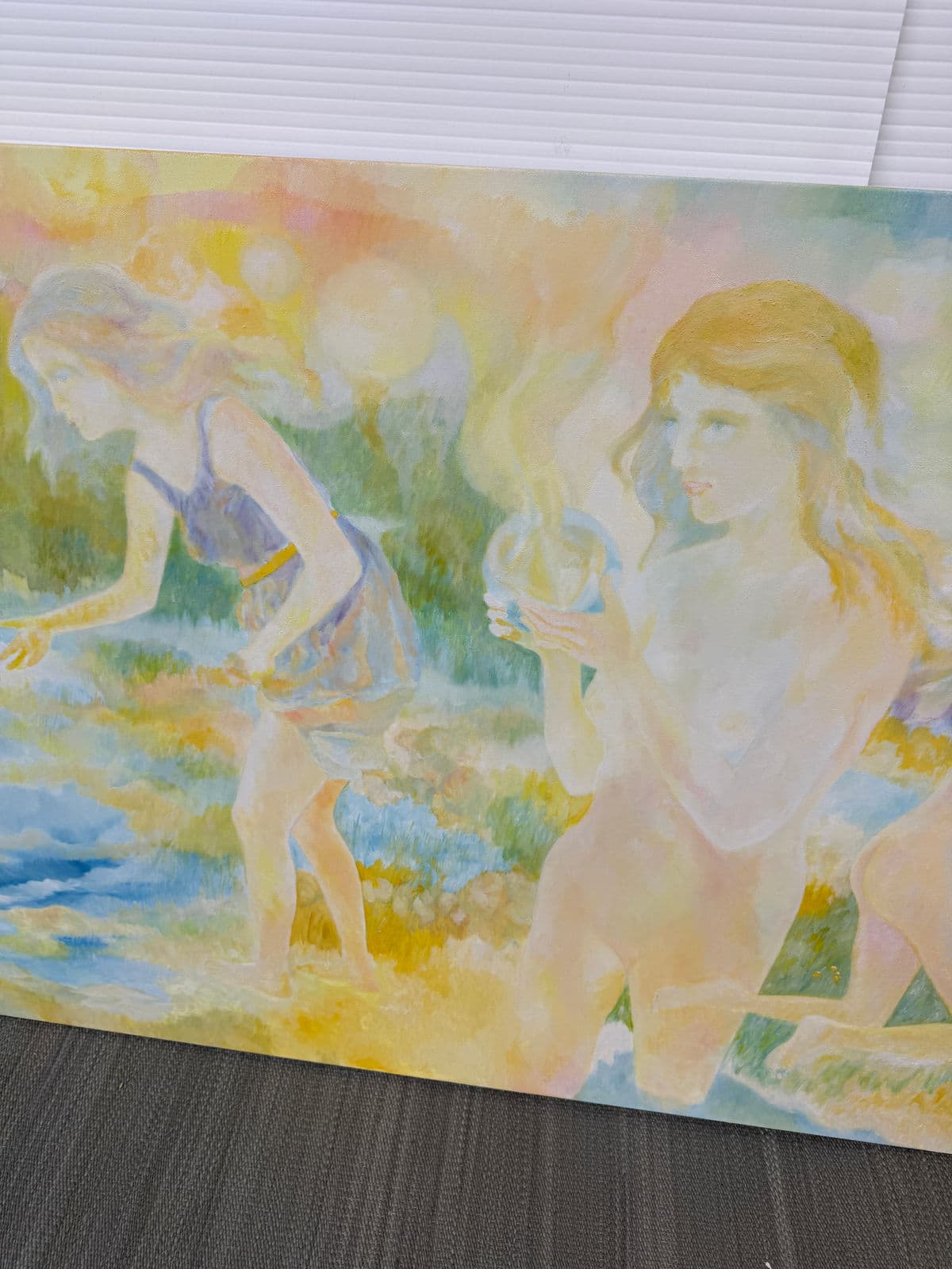 Circa 2010 Philip Dizick Large Figural Acrylic Painted Canvas - Thumbnail 8