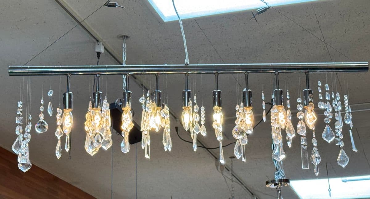 Nuevo Living Crystal Linear Suspension Chandelier - Thumbnail 3
