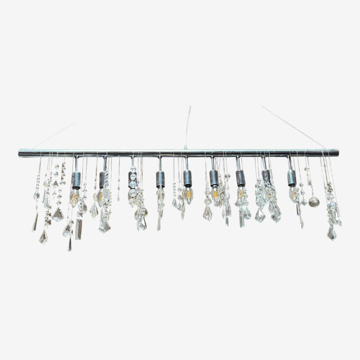 Nuevo Living Crystal Linear Suspension Chandelier - Image 1