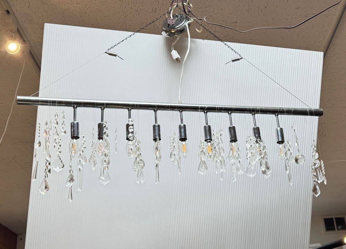 Nuevo Living Crystal Linear Suspension Chandelier - Thumbnail 5