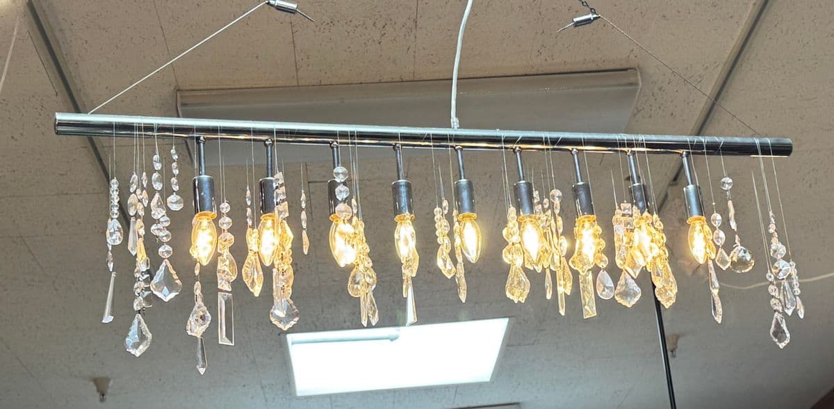 Nuevo Living Crystal Linear Suspension Chandelier - Thumbnail 6