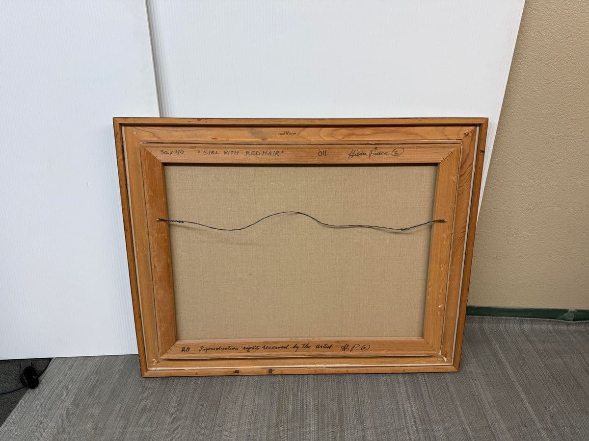 Hilda Pierce-Rubin "Girl With Red Hair" Oil Painting, Signed Artist Proof - Thumbnail 11