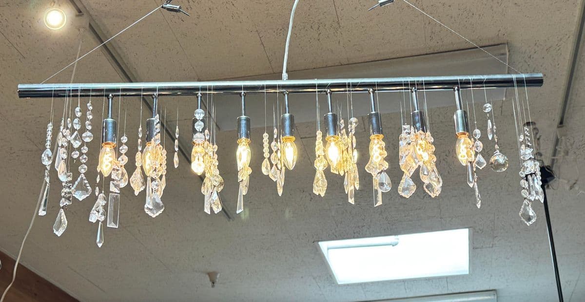 Nuevo Living Crystal Linear Suspension Chandelier - Thumbnail 4