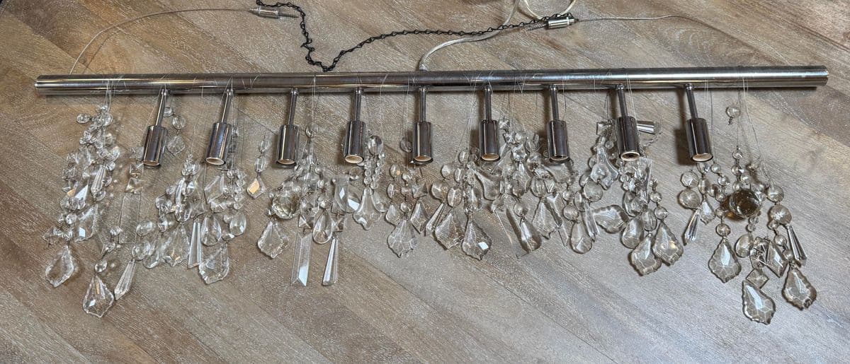 Nuevo Living Crystal Linear Suspension Chandelier - Thumbnail 10