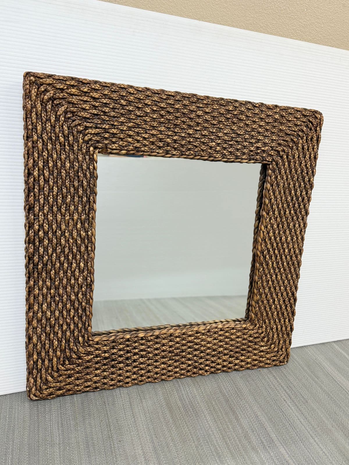 Coastal Woven Rattan Framed Wall Mirror - Thumbnail 3