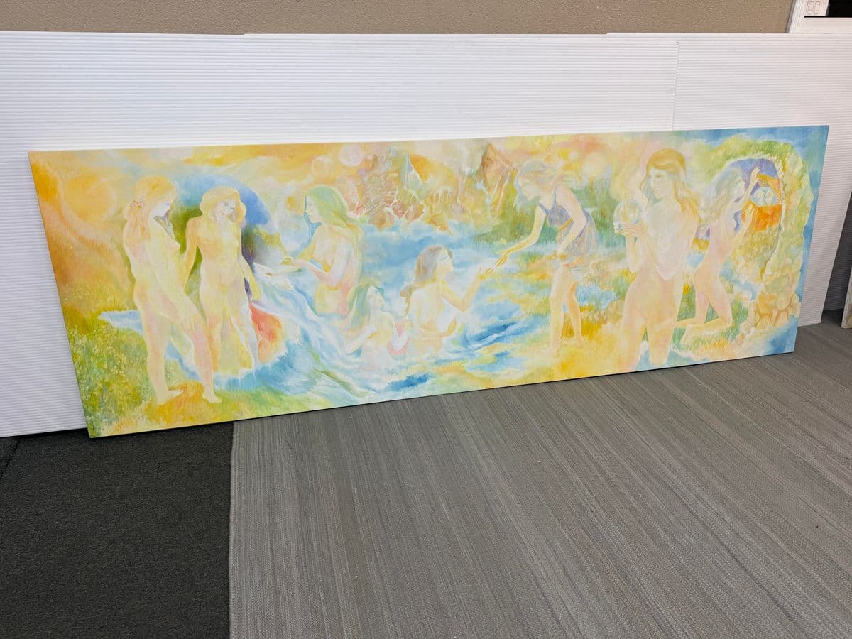 Circa 2010 Philip Dizick Large Figural Acrylic Painted Canvas - Thumbnail 3