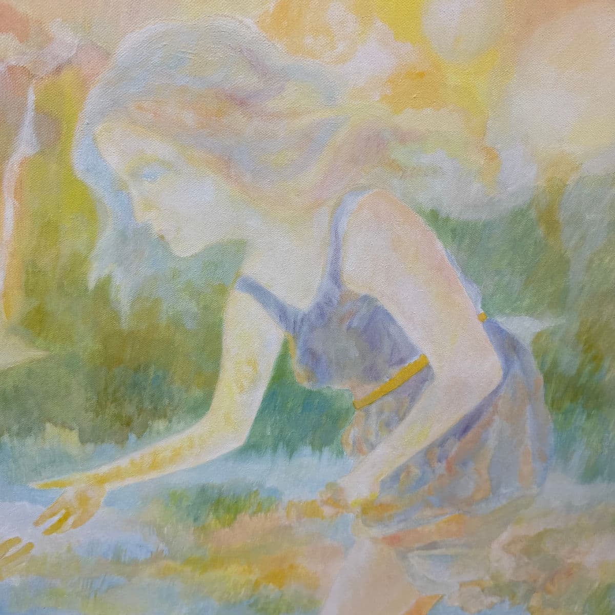 Circa 2010 Philip Dizick Large Figural Acrylic Painted Canvas - Thumbnail 11