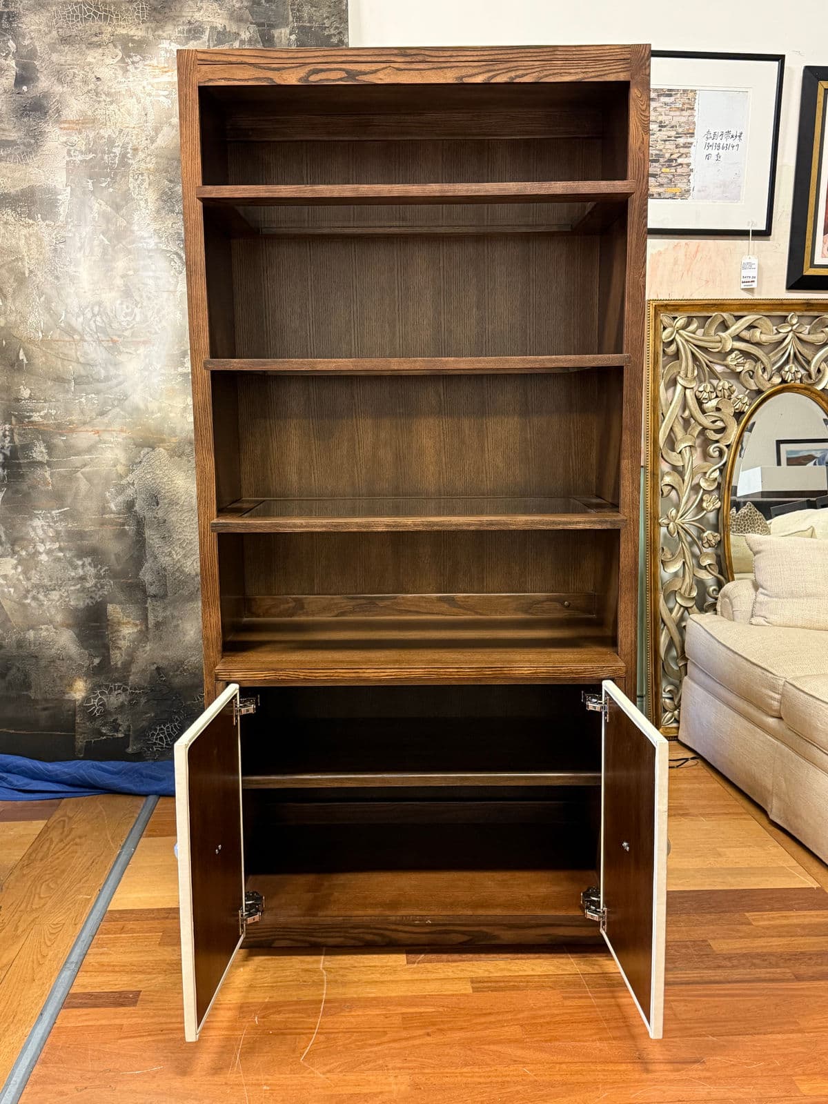 Hickory Chair Sharon Bookcase With Storage Cabinet - Thumbnail 6