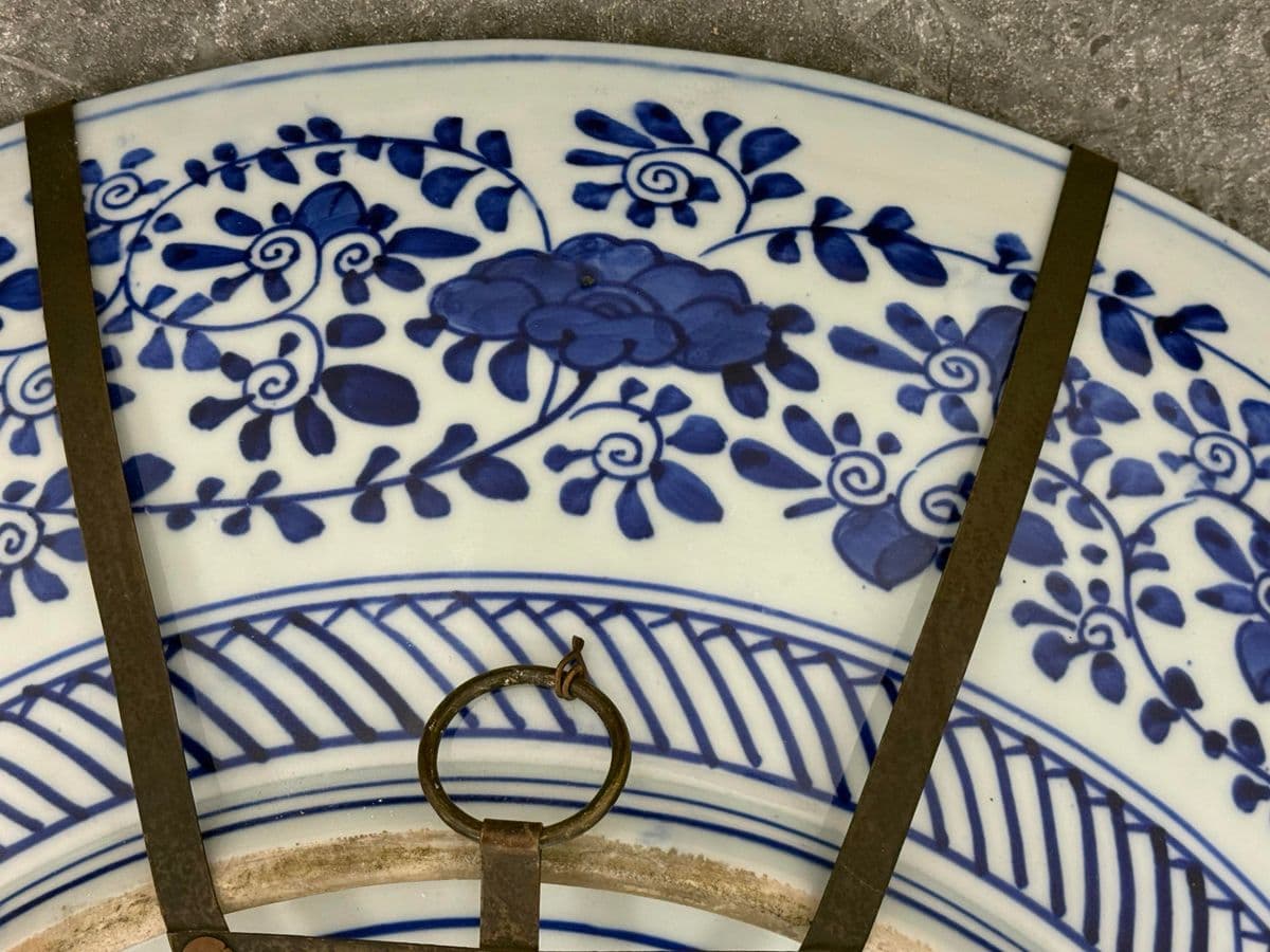 19th Century Imari Large Round Charger + Wall Hanging - Thumbnail 12