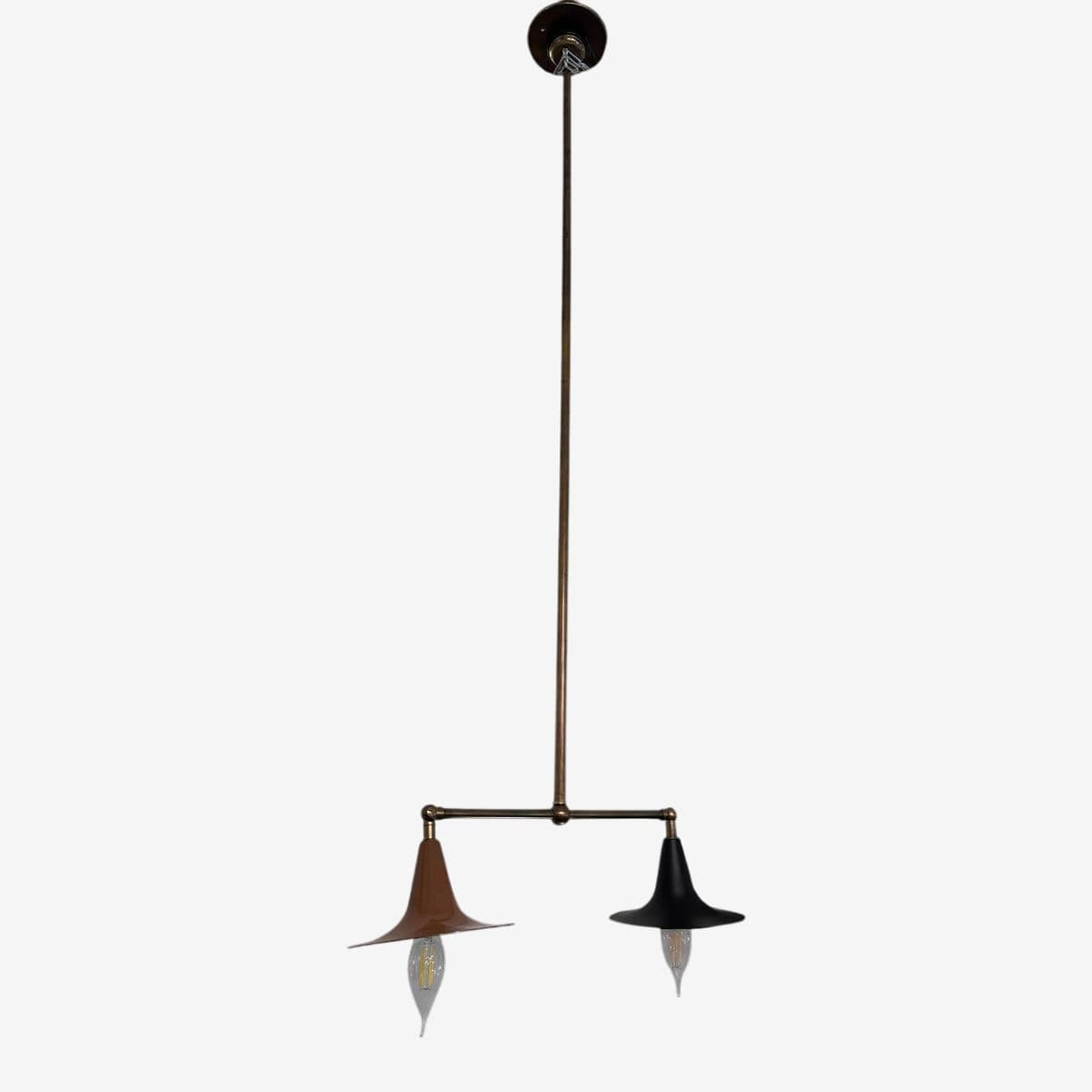 Omega Lighting Company Extra Long Double Pendant Chandelier - Image 1