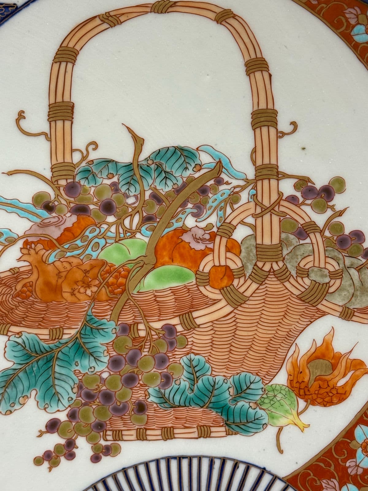 19th Century Imari Large Round Charger + Wall Hanging - Thumbnail 5