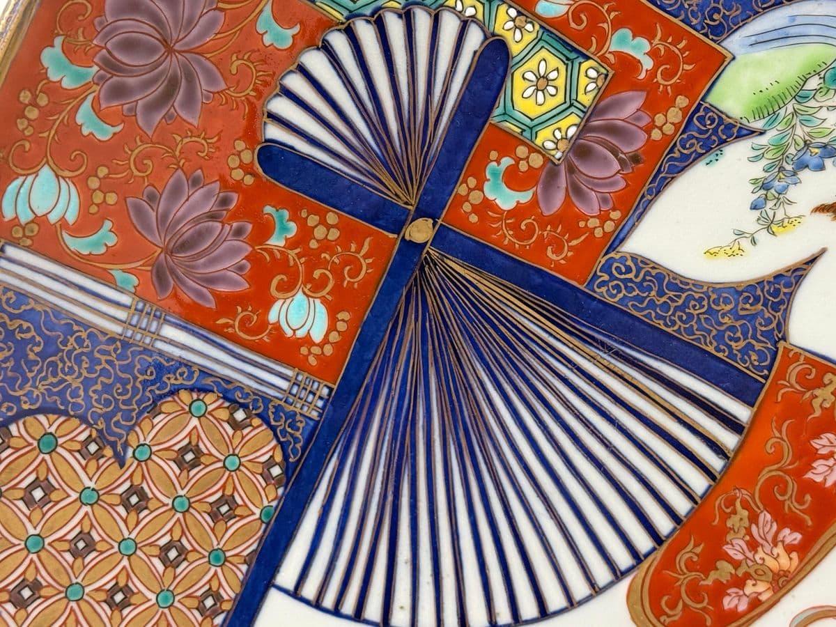 19th Century Imari Large Round Charger + Wall Hanging - Thumbnail 7