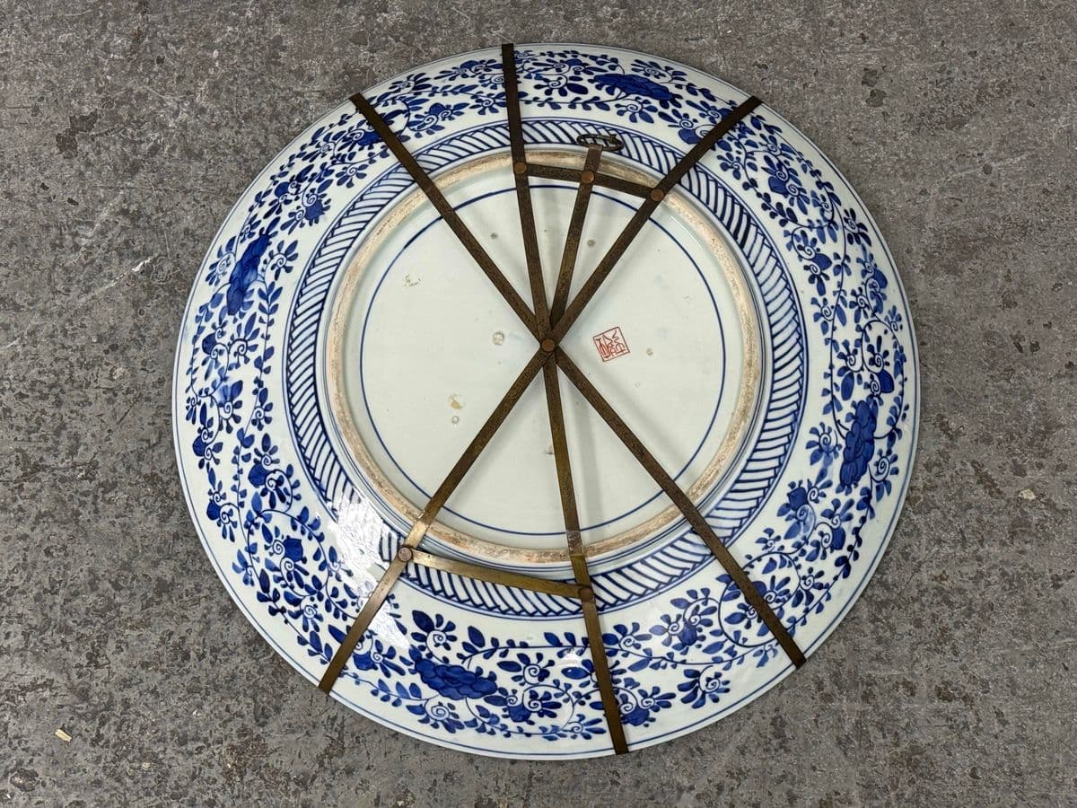 19th Century Imari Large Round Charger + Wall Hanging - Thumbnail 11