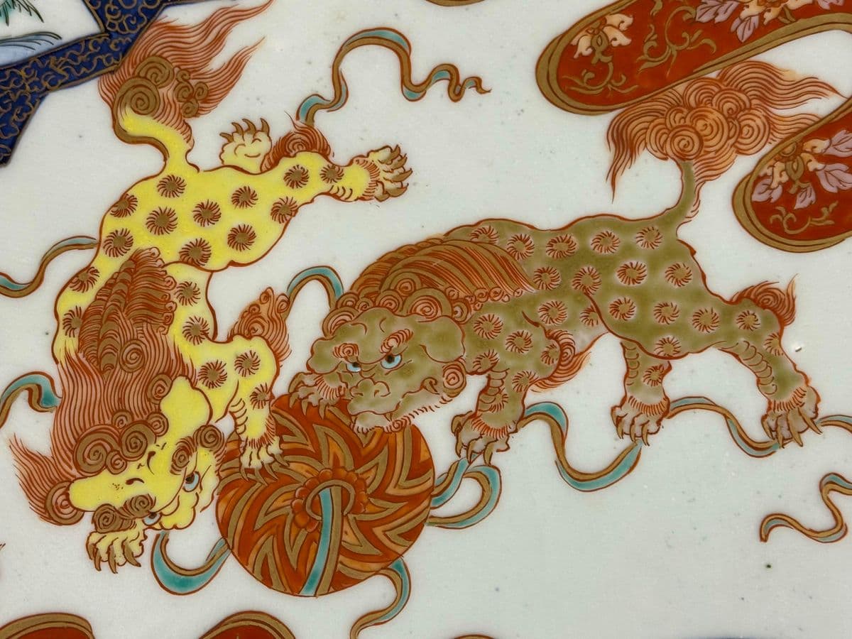 19th Century Imari Large Round Charger + Wall Hanging - Thumbnail 8